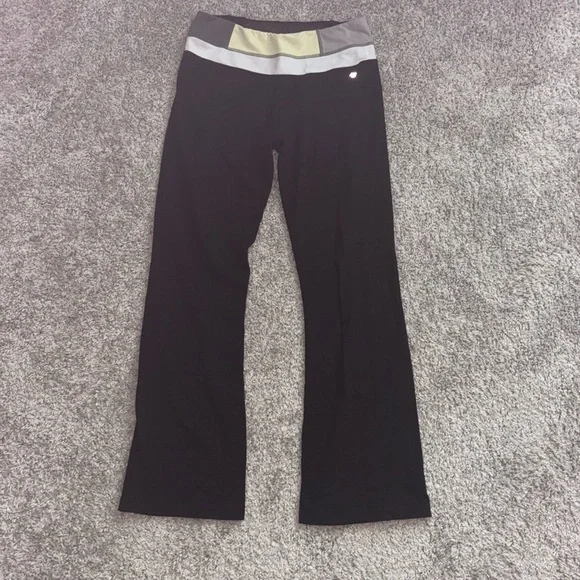 Bally black, yellow and gray flare leggings/stretch pants - Picture 1 of 4